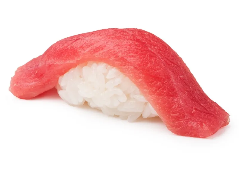 Red tuna nigiri sushi at Toshi Restaurant, Sushi Restaurant in Beaverton