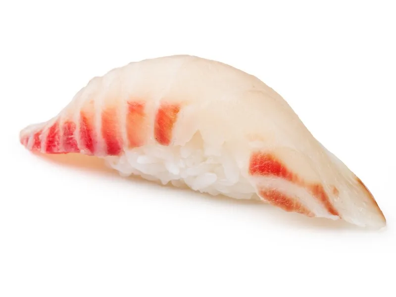 White fish nigiri sushi at Toshi Restaurant, Sushi Restaurant in Beaverton